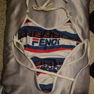 Fendi Logo One Piece Exotic Dancer Outfit